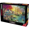Beautiful Sunset in the Town 2000 Piece Jigsaw Puzzle
