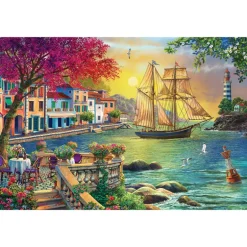 Beautiful Sunset in the Town 2000 Piece Jigsaw Puzzle