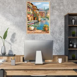 Cafe at the Canal 260 Piece Jigsaw Puzzle
