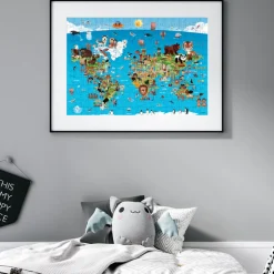 Cartoon World Map 260 Piece Jigsaw Puzzle