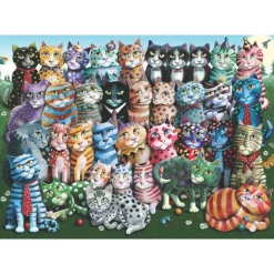 Cat Family Reunion 1000 Piece Jigsaw Puzzle