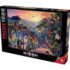 Coastal Town at Sunset 1000 Piece Jigsaw Puzzle