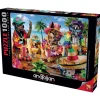 Dogs Drinking Smoothies on a Tropical Beach 1000 Piece Jigsaw Puzzle