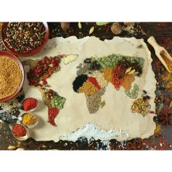 Herbal World Map 1000 Piece Jigsaw Puzzle
