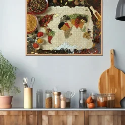 Herbal World Map 1000 Piece Jigsaw Puzzle