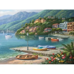 Hillside Harbor Cove 1000 Piece Jigsaw Puzzle