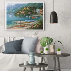 Hillside Harbor Cove 1000 Piece Jigsaw Puzzle