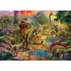 Landscape of Dinosaurs 500 Piece Jigsaw Puzzle