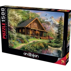 Log Cabin Home 1500 Piece Jigsaw Puzzle