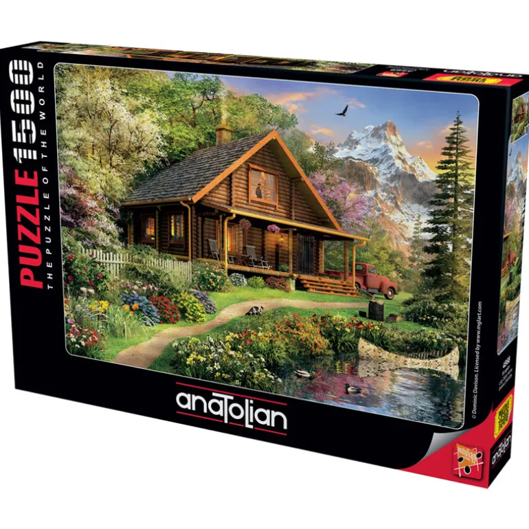 Log Cabin Home 1500 Piece Jigsaw Puzzle