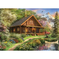 Log Cabin Home 1500 Piece Jigsaw Puzzle