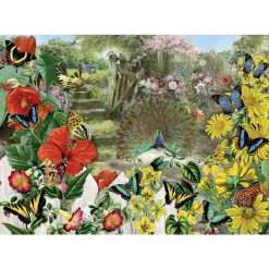 Peacock in the Garden 1000 Piece Jigsaw Puzzle