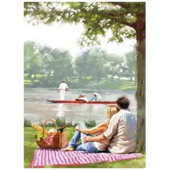Picnic by the River 1000 Piece Jigsaw Puzzle