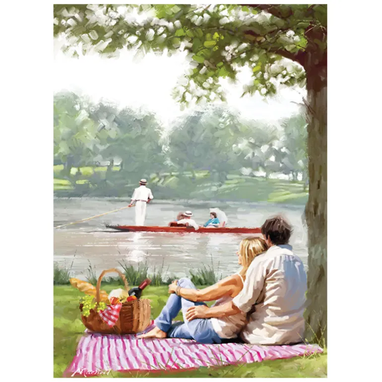 Picnic by the River 1000 Piece Jigsaw Puzzle