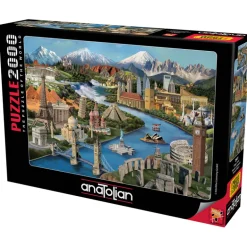 Popular Landmarks 2000 Piece Jigsaw Puzzle