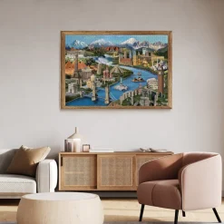 Popular Landmarks 2000 Piece Jigsaw Puzzle
