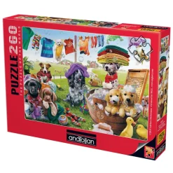 Puppies Playing 260 Piece Jigsaw Puzzle