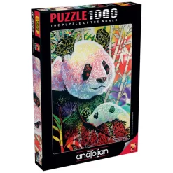 Rainbow Panda 1000 Piece Jigsaw Puzzle