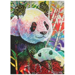 Rainbow Panda 1000 Piece Jigsaw Puzzle