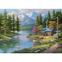 Resting Canoe 1500 Piece Jigsaw Puzzle