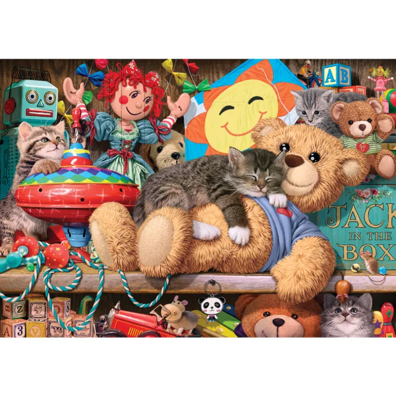 Toy Cupboard Kitten 260 Piece Jigsaw Puzzle