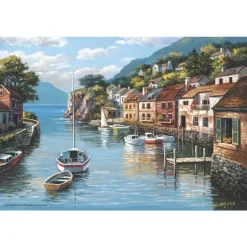 Village on the Water 500 Piece Jigsaw Puzzle