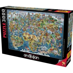 Wonderful World Map 3000 Piece Jigsaw Puzzle