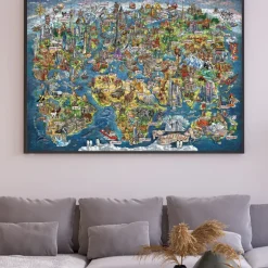 Wonderful World Map 3000 Piece Jigsaw Puzzle